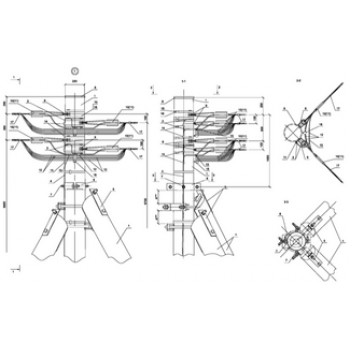 IEK Опора УАд161 деревянная угловая анкерная двухцепная - ASIP-DER-OPR-212-00-65